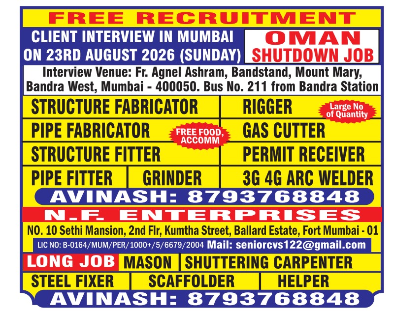 Free Recruitment for Oman